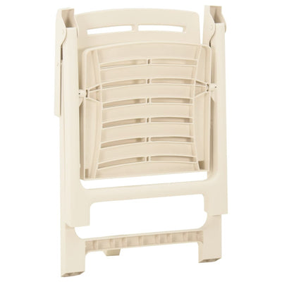 Garden Chairs 4 pcs Plastic White