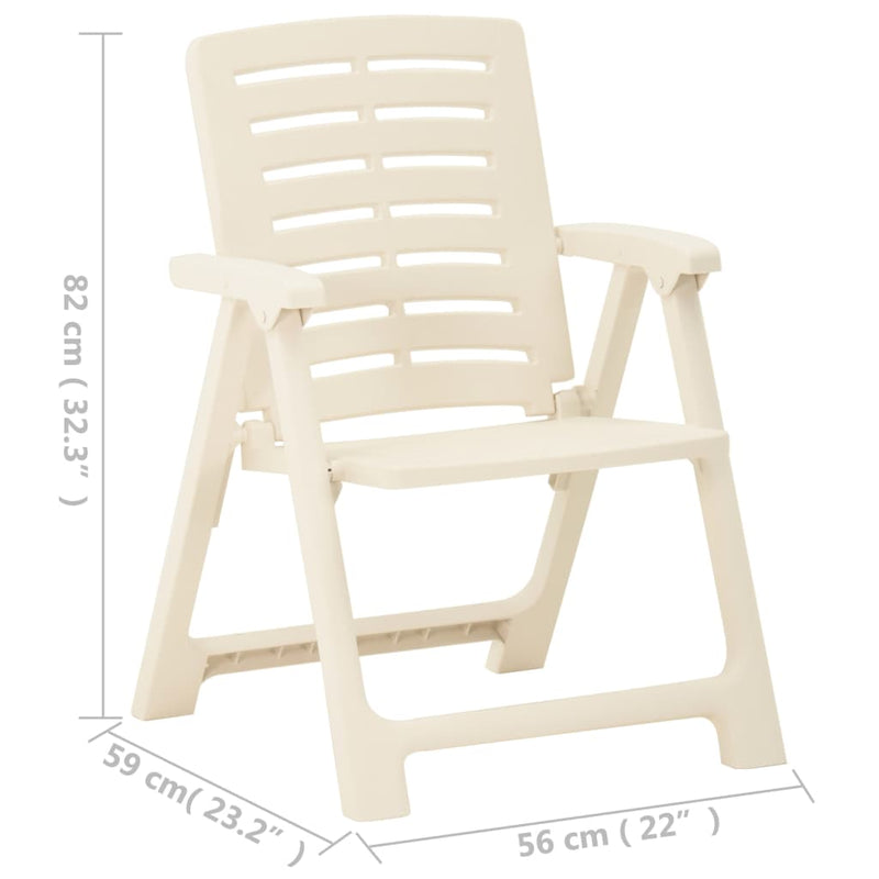 Garden Chairs 4 pcs Plastic White