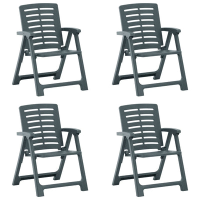 Garden Chairs 4 pcs Plastic Green