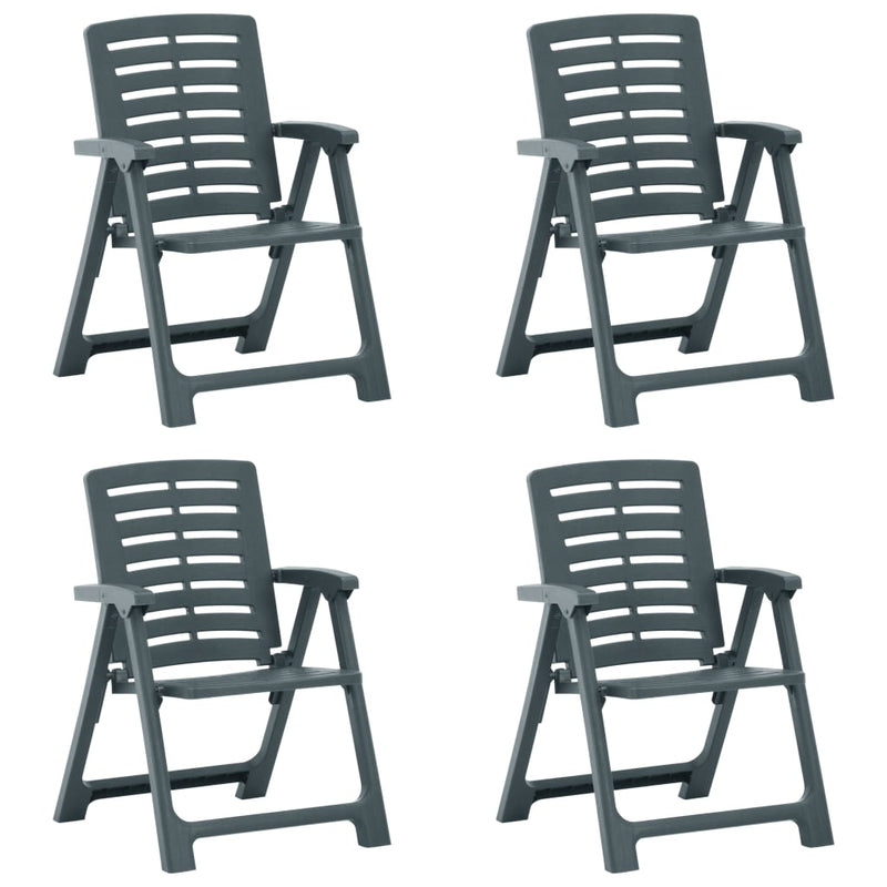 Garden Chairs 4 pcs Plastic Green