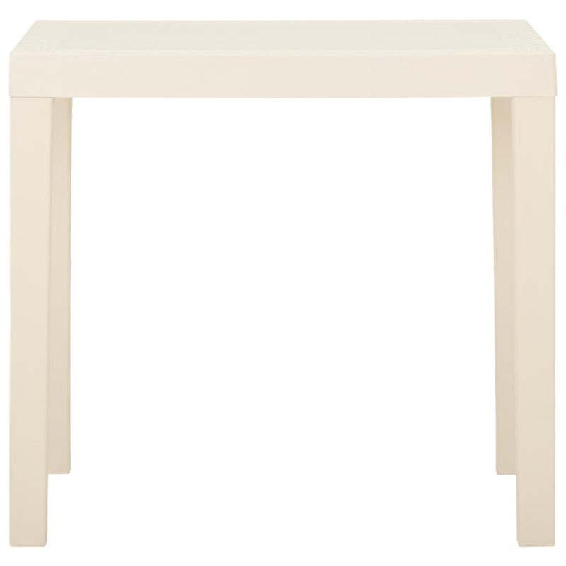 Garden Table White 79x65x72 cm Plastic