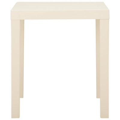 Garden Table White 79x65x72 cm Plastic