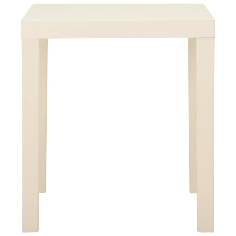 Garden Table White 79x65x72 cm Plastic