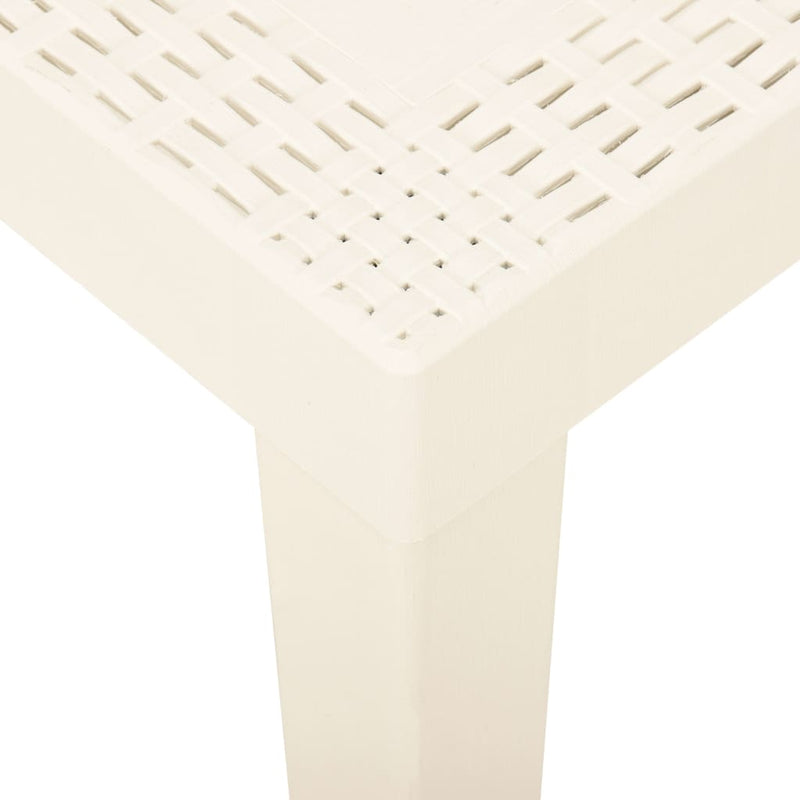 Garden Table White 79x65x72 cm Plastic