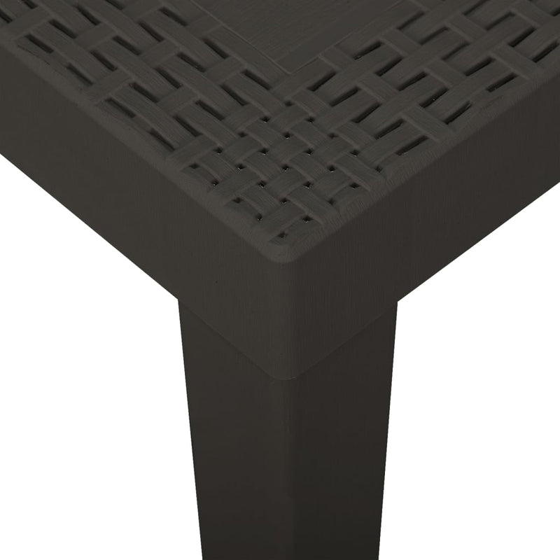 Garden Table Anthracite 79x65x72 cm Plastic