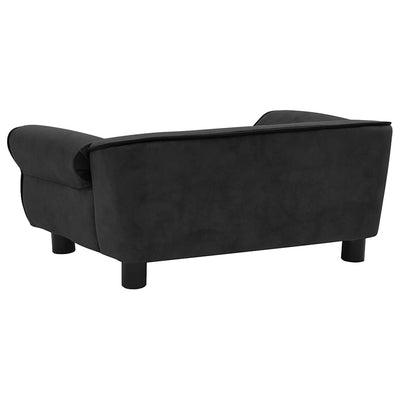 Dog Sofa Black 72x45x30 cm Plush