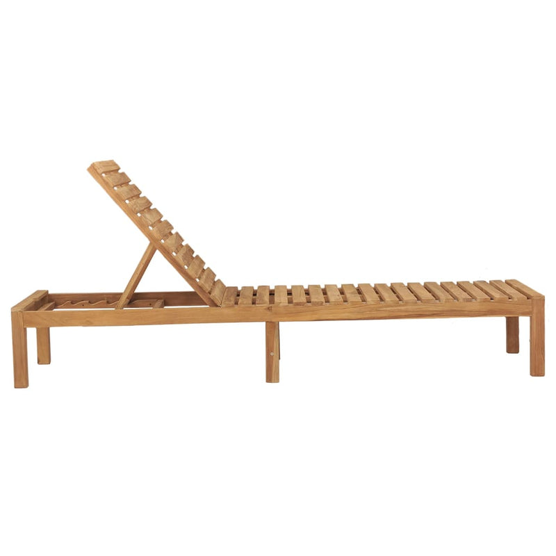 Sun Lounger Solid Wood Teak