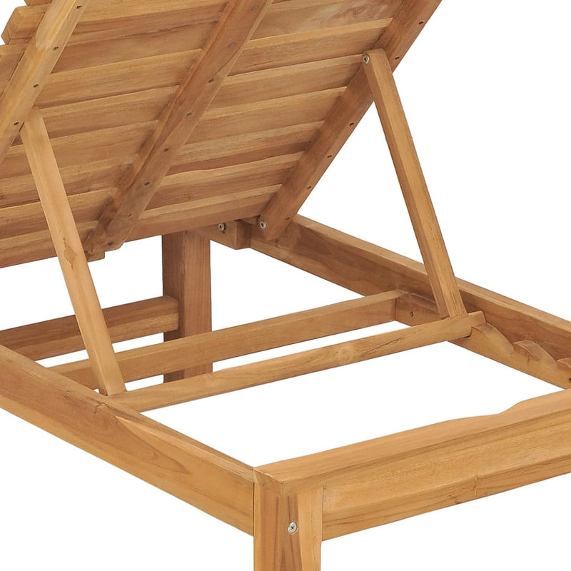 Sun Lounger Solid Wood Teak