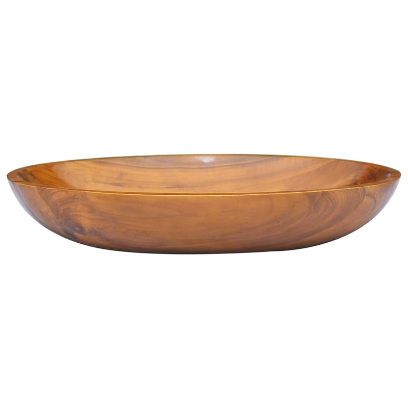 Basin Solid Teak Wood 60x40x10 cm