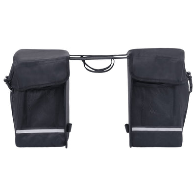 Double Bicycle Bag for Pannier Rack Waterproof 35 L Black