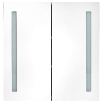 LED Bathroom Mirror Cabinet Shining White 62x14x60 cm