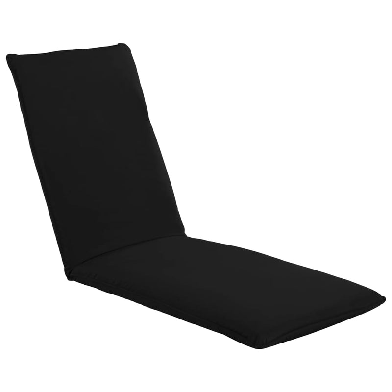 Foldable Sunlounger Oxford Fabric Black