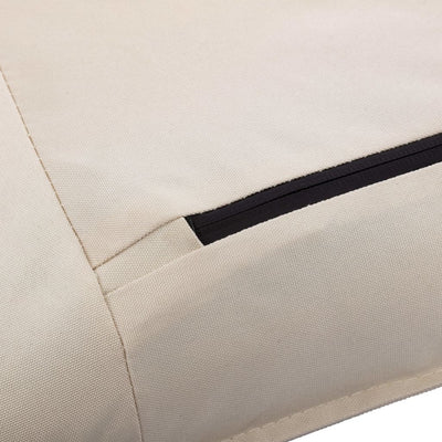 Foldable Sunlounger Oxford Fabric Cream White