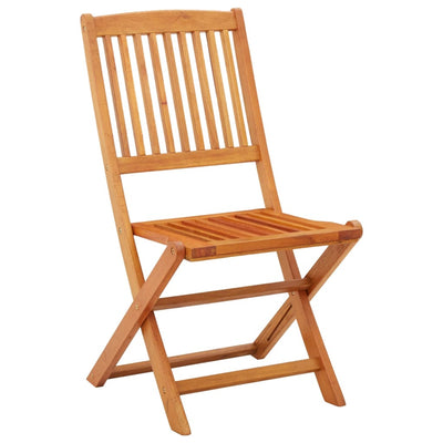 Folding Garden Chairs 2 pcs Solid Eucalyptus Wood