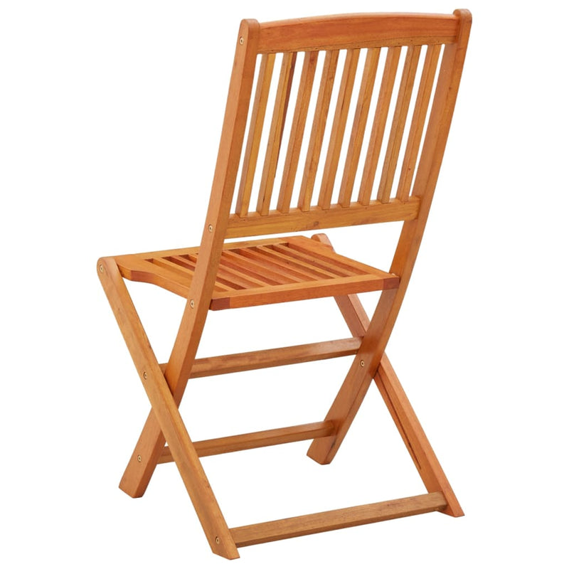 Folding Garden Chairs 2 pcs Solid Eucalyptus Wood