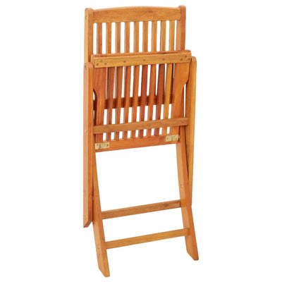 Folding Garden Chairs 2 pcs Solid Eucalyptus Wood