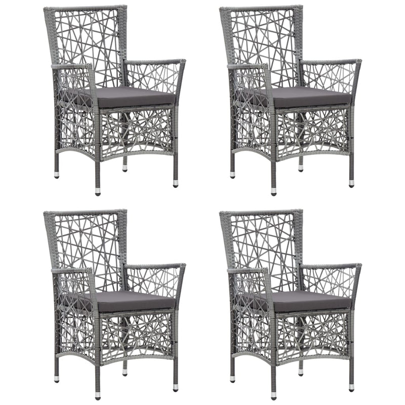 5 Piece Garden Dining Set Grey