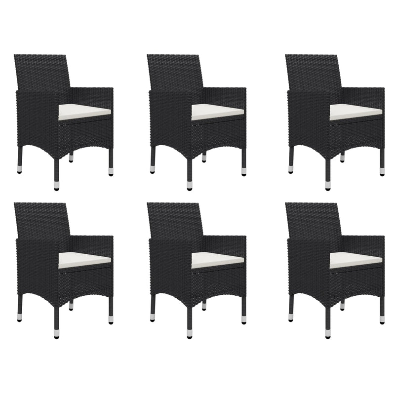 9 Piece Garden Dining Set Black