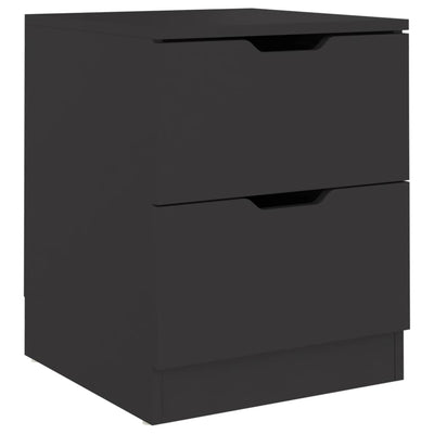 Bedside Cabinet Black 40x40x50 cm Engineered Wood