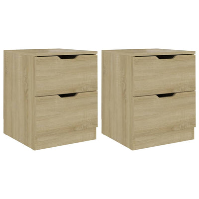 Bedside Cabinets 2 pcs Sonoma Oak 40x40x50 cm Engineered Wood