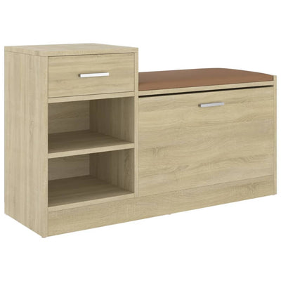 Shoe Bench Sonoma Oak 94.5x31x57 cm Engineered Wood