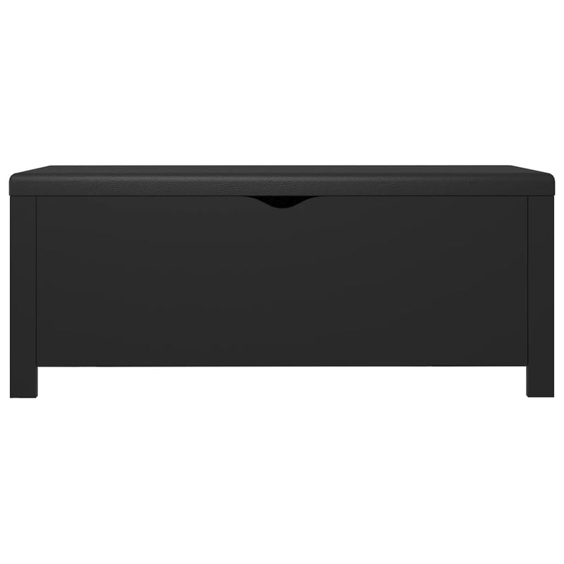 Storage Box with Cushion Black 105x40x45 cm Engineered Wood