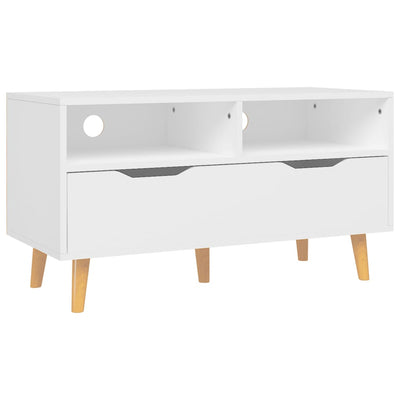 TV Cabinet White 90x40x48.5 cm Engineered Wood