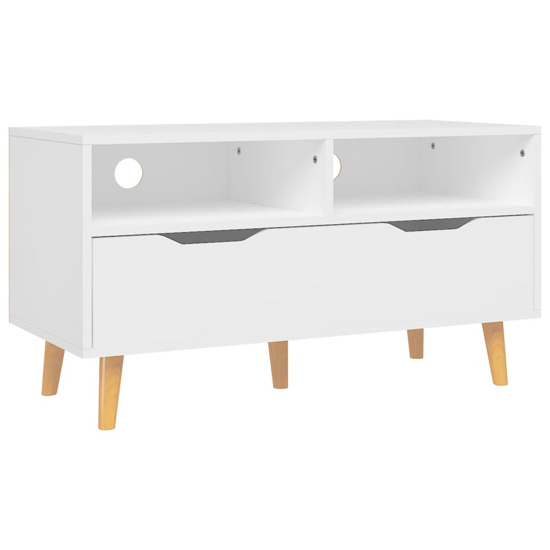 TV Cabinet White 90x40x48.5 cm Engineered Wood