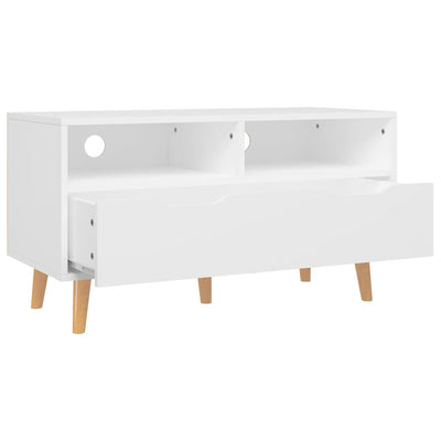 TV Cabinet White 90x40x48.5 cm Engineered Wood