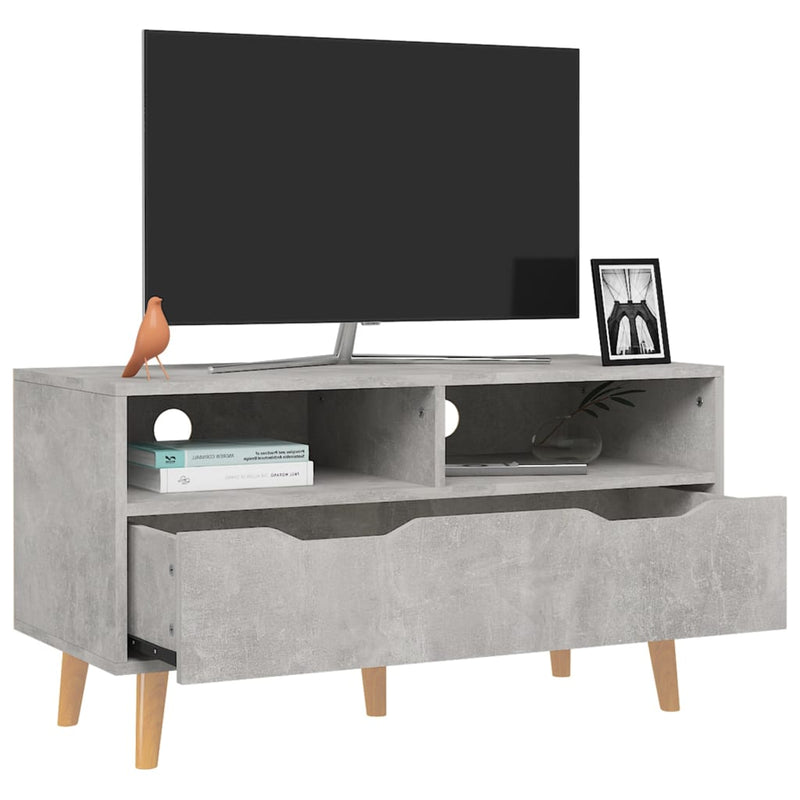 TV Cabinet Concrete Grey 90x40x48.5 cm Engineered Wood