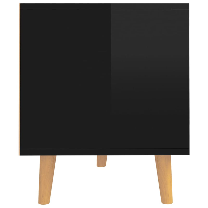 TV Cabinet High Gloss Black 90x40x48.5 cm Engineered Wood