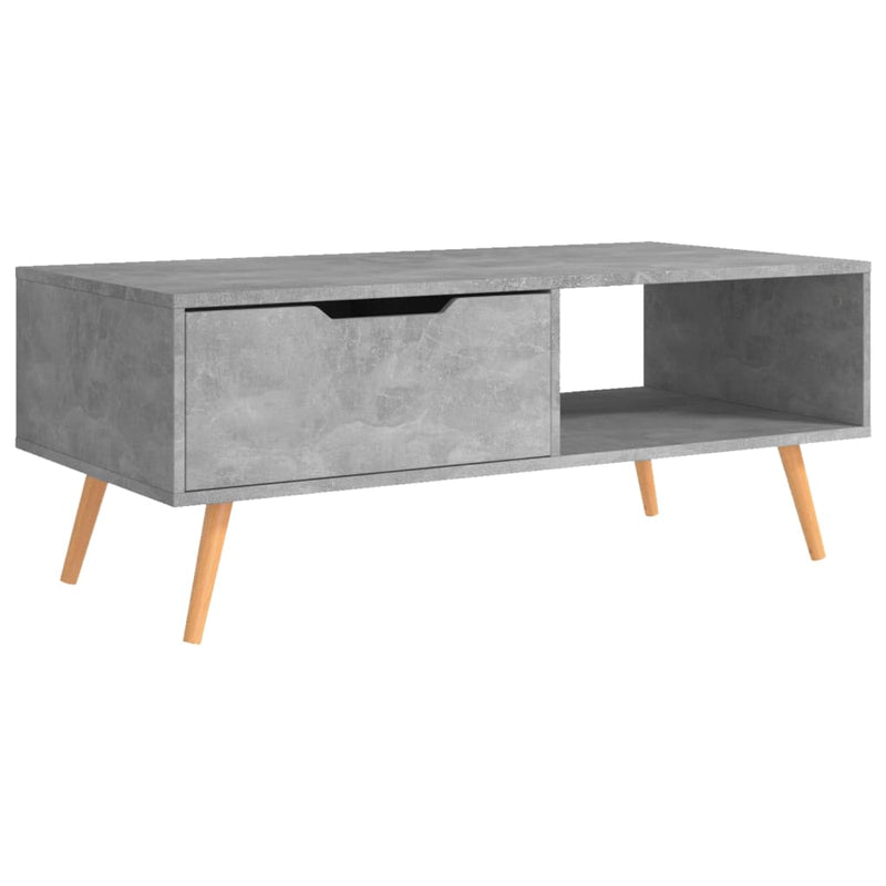 Coffee Table Concrete Grey 100x49.5x43 cm Engineered Wood