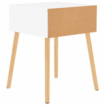 Bedside Cabinet White 40x40x56 cm Engineered Wood