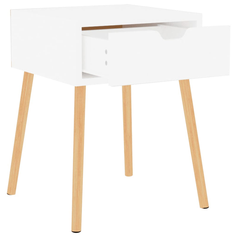 Bedside Cabinet White 40x40x56 cm Engineered Wood