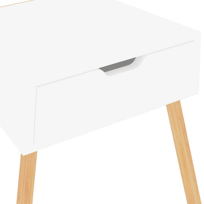 Bedside Cabinet White 40x40x56 cm Engineered Wood