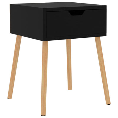 Bedside Cabinet Black 40x40x56 cm Engineered Wood