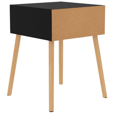 Bedside Cabinet Black 40x40x56 cm Engineered Wood