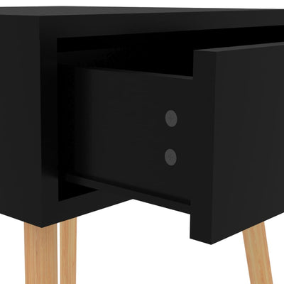 Bedside Cabinet Black 40x40x56 cm Engineered Wood