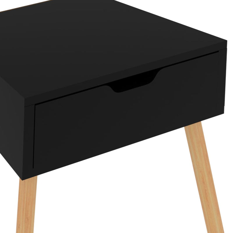 Bedside Cabinet Black 40x40x56 cm Engineered Wood