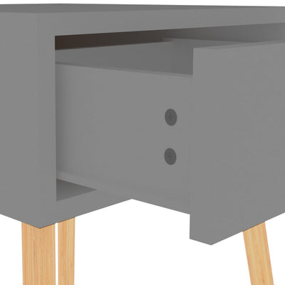 Bedside Cabinet Grey 40x40x56 cm Engineered Wood