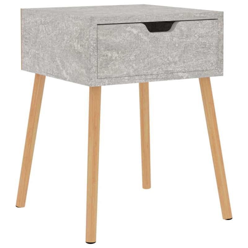 Bedside Cabinet Concrete Grey 40x40x56 cm Engineered Wood