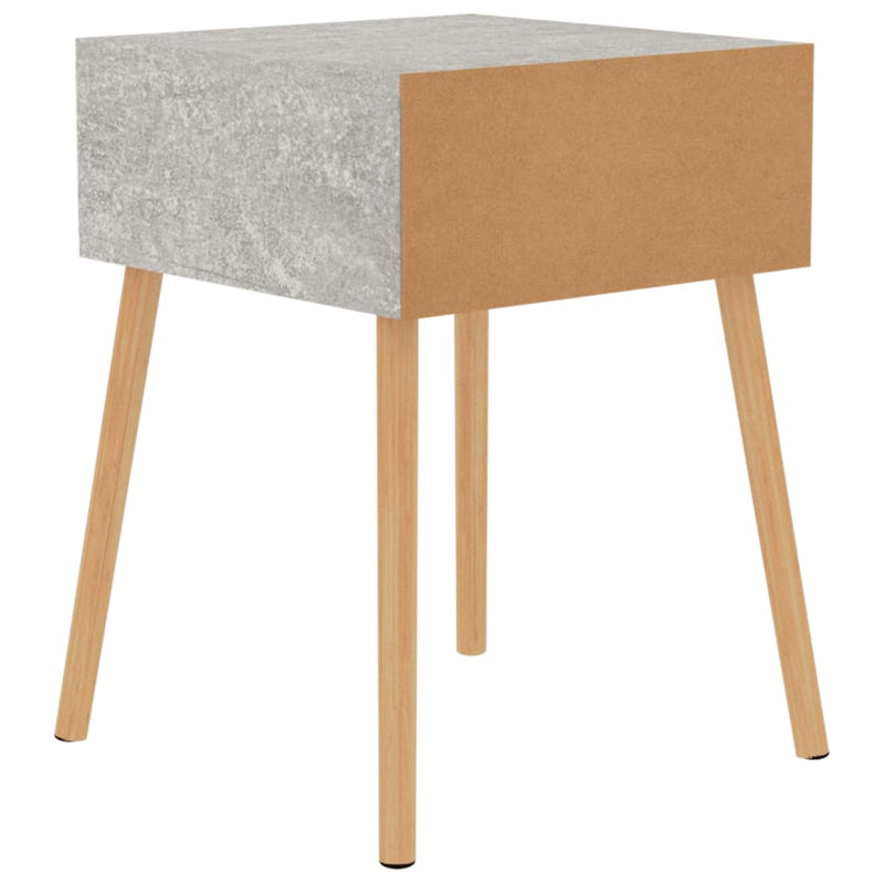 Bedside Cabinet Concrete Grey 40x40x56 cm Engineered Wood