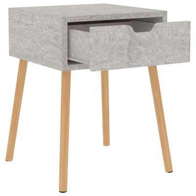 Bedside Cabinet Concrete Grey 40x40x56 cm Engineered Wood