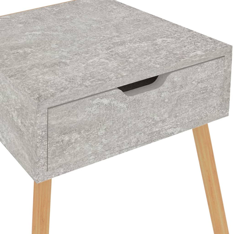 Bedside Cabinet Concrete Grey 40x40x56 cm Engineered Wood