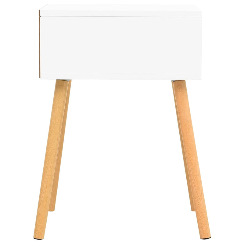 Bedside Cabinet White & Sonoma Oak 40x40x56 cm Engineered Wood