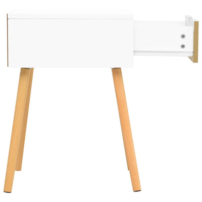 Bedside Cabinet White & Sonoma Oak 40x40x56 cm Engineered Wood