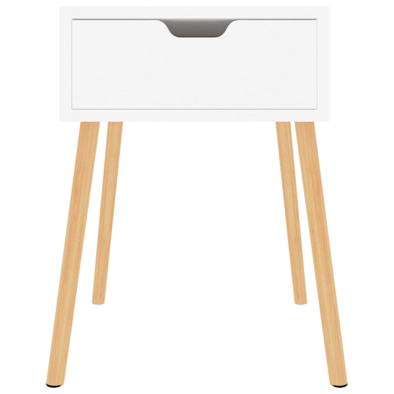 Bedside Cabinet High Gloss White 40x40x56 cm Engineered Wood