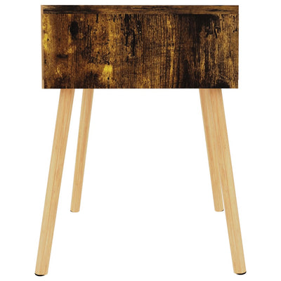 Bedside Cabinet Smoked Oak 40x40x56 cm Engineered Wood