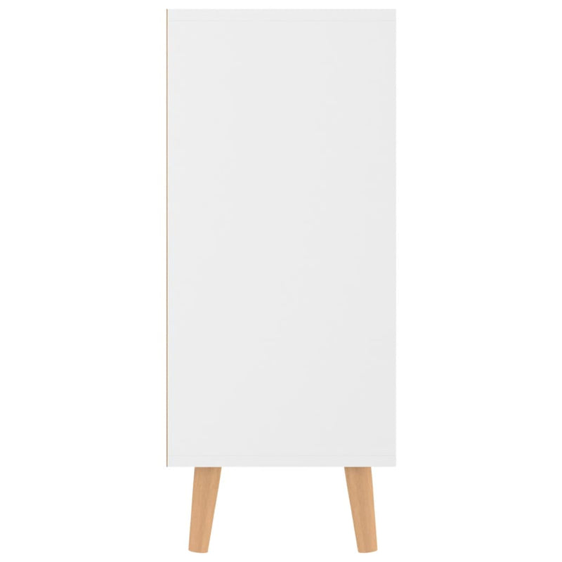 Sideboard High Gloss White 90x30x72 cm Engineered Wood