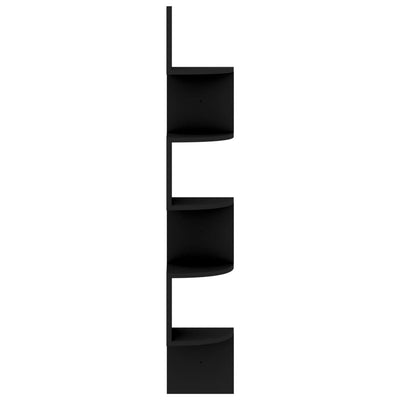 Wall Corner Shelf Black 19x19x123 cm Engineered Wood